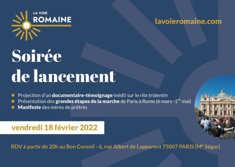 Invitation de la soirée de lancement de LVR