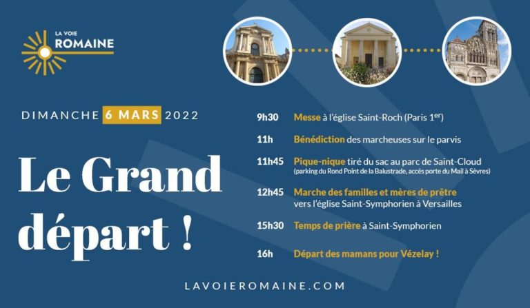 Programme de la journée de depart de La Voie romaine